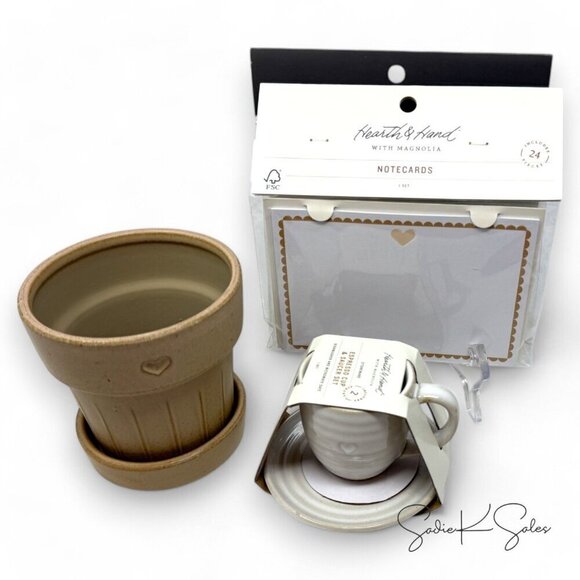 Hearth & Hand Magnolia 24ct‎ Valentine's Day Embossed Heart Blank Greeting Cards - Picture 6 of 6